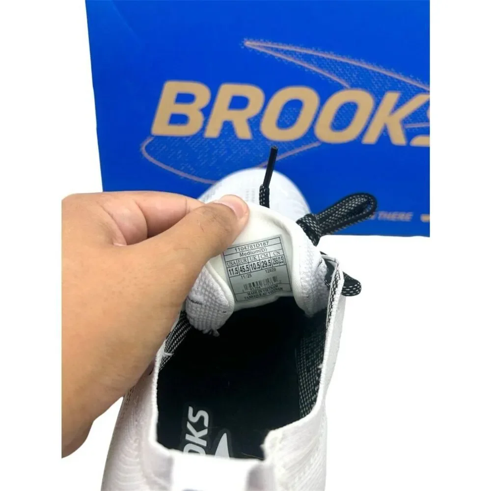 Brooks Glycerin Flex Men’s Size 11.5D Medium Cross Training Shoes White Black